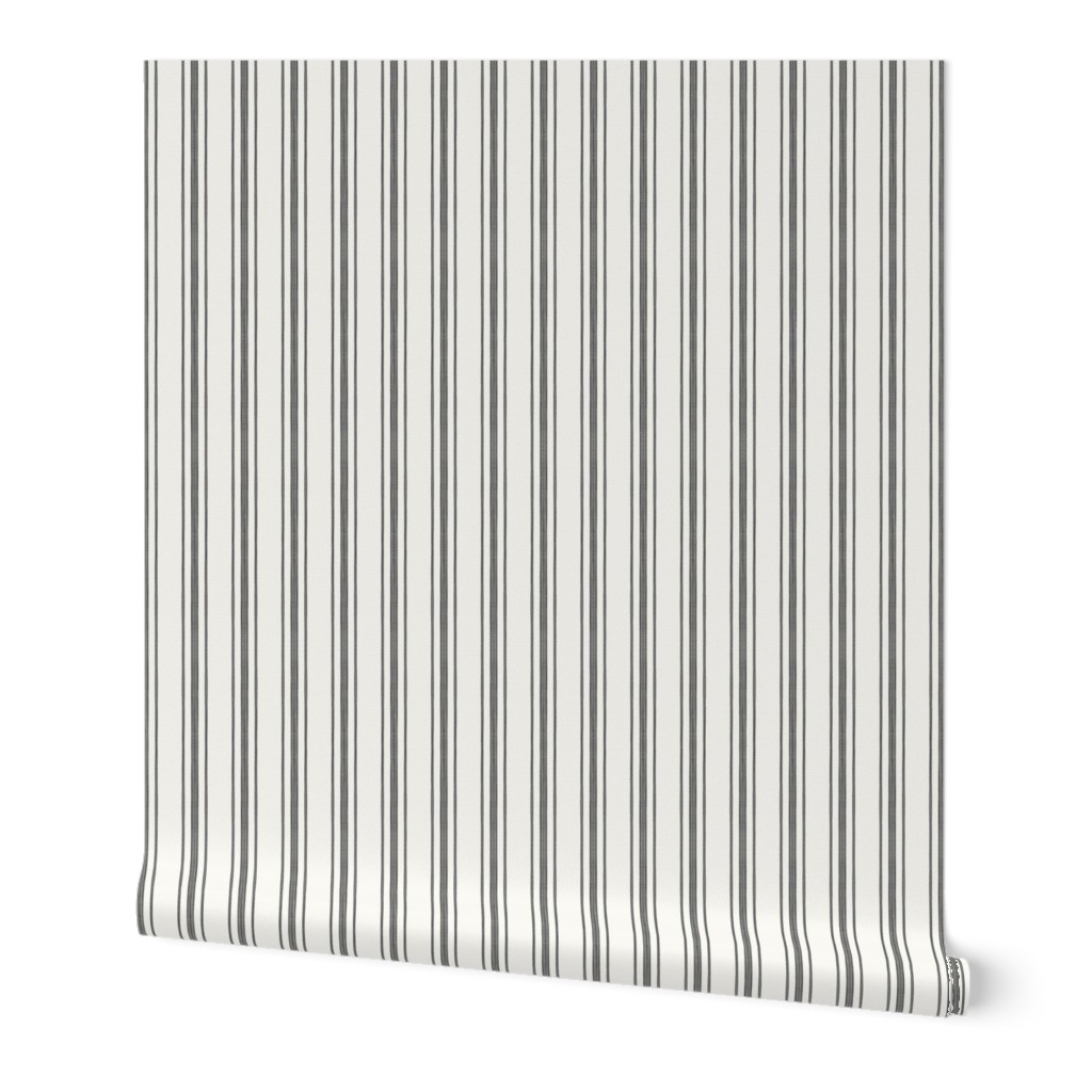 Simple Farmhouse Stripe with Dark Gray and Cream 6 inch