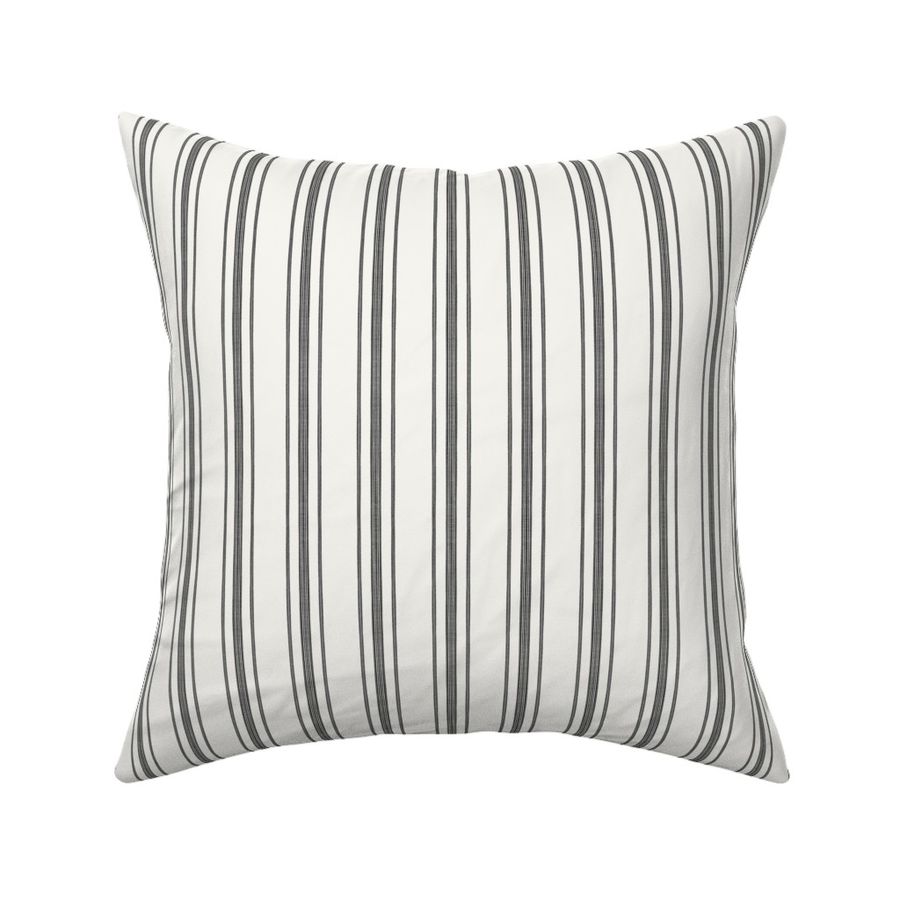 Simple Farmhouse Stripe with Dark Gray and Cream 6 inch