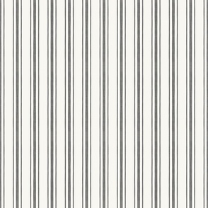 Simple Farmhouse Stripe with Dark Gray and Cream 6 inch