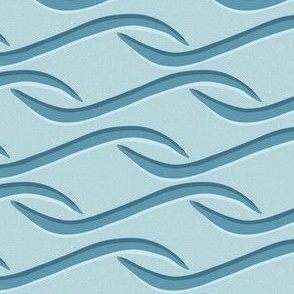 Rolling Waves on Pretty Aqua Ocean