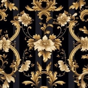 ornate black gold baroque