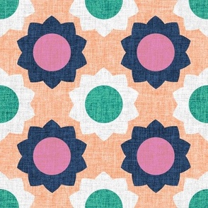 Marsha Retro flower peach