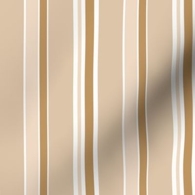 Neutral Brown and White Geometric Stripe Small Scale