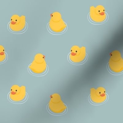 Rubber Ducks - muted blue - LAD24