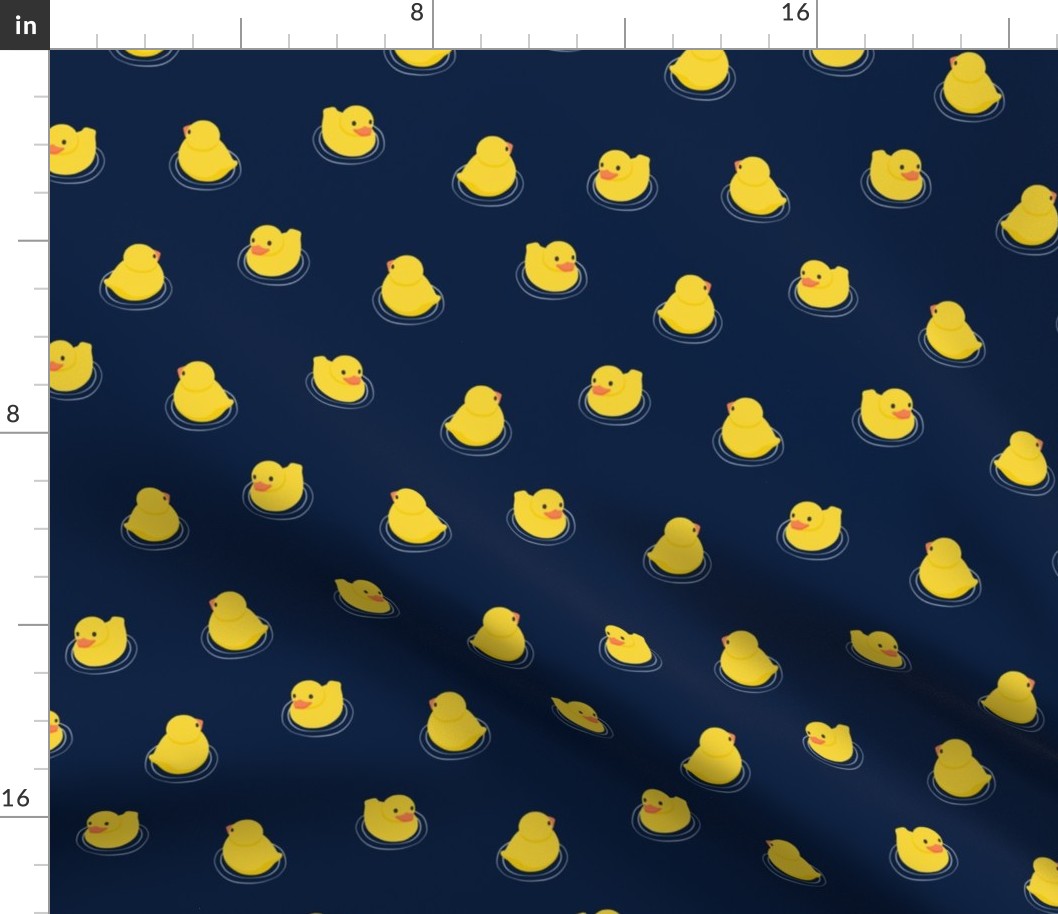 Rubber Ducks - navy - LAD24