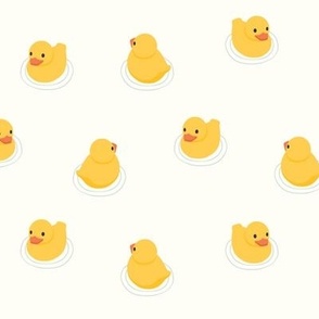 Rubber Ducks - cream - LAD24