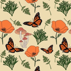 Butterflies and Poppies