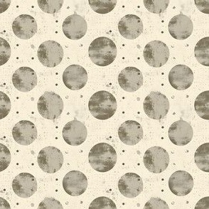 Brown & Beige Distressed Polka Dots - small 