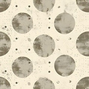 Brown & Beige Distressed Polka Dots - medium 