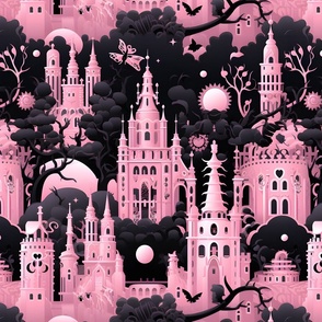 Pink & Black Castles - large 