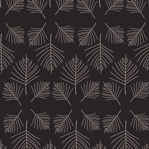 Skeleton Leaf Tropical Botanical geometric Blender Print in pink on black
