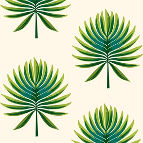 Giant Tropical Palm Leaf Pattern