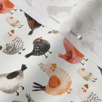Watercolor Birds on White - small 