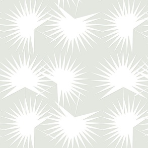 palmetto fronds medium - white
