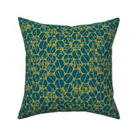 Tropical Graphic Dot inspired by coffee beans in Lahaina in Cool Teal and Kiwi