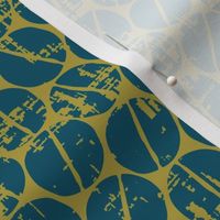 Tropical Graphic Dot inspired by coffee beans in Lahaina in Cool Teal and Kiwi