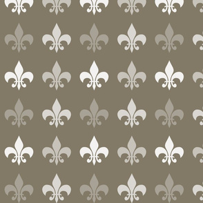 Brown Cocoa Fleur de lis