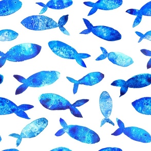Watercolor fishes 