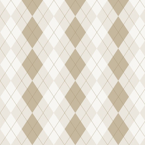 Brown Cocoa and Cream Argyle