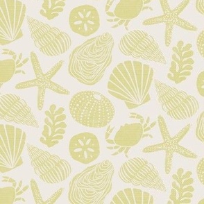 Coastal treasures in pear and cream - small