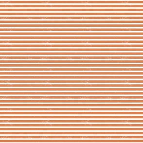 Coastal stripes in burnt orange and white - large