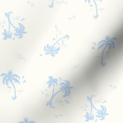 Sweet as Summer Vintage Palms and White and Blue by Jac Slade