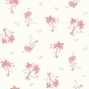 Sweet as Summer Vintage Palms and White and Red by Jac Slade