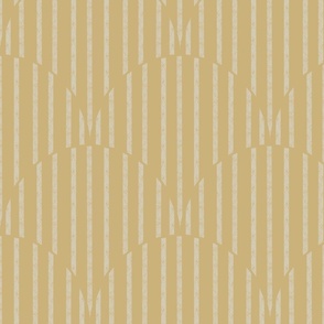 Coastal Stripes Scallops in French Mustard yellow