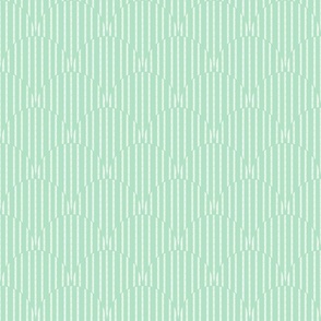Coastal Stripes Scallops in Sea foam green