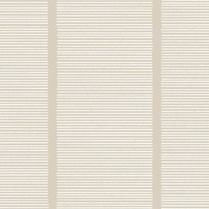Monochrome Linear Striped Texture - bone beige_ white