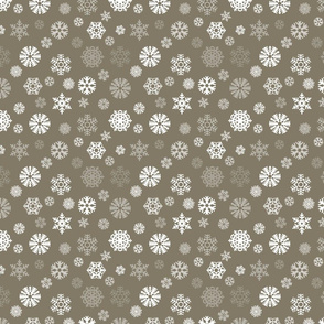 Brown Cocoa and Cream Snowflakes