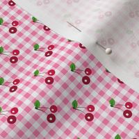 Pink Gingham Cherries