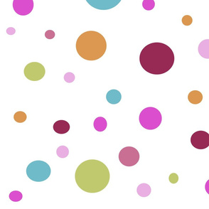 Whimsical Multi Color Dots