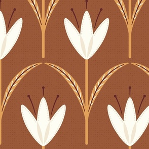 (L) classical simple minimalist flowers for a opulent interior terracotta