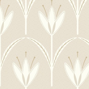 (L) classical simple minimalist flowers for a opulent interior off white cream