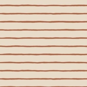 Irregular horizontal stripes on the beach in moody earthy rust brown - rustic natural seaside pattern with organic thin lines for kids (girls, boys, gender neutral, feminine, masculine, unisex) or for coastal chic