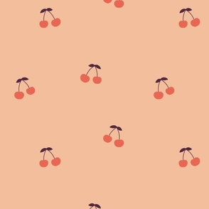 cherry fruit pattern, spring cherries, summer fruit (medium)