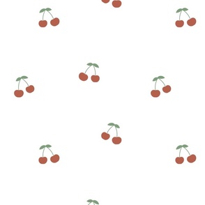 white cherry fruit pattern, spring cherries, summer fruit (medium)