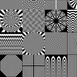 21" Monochromatic Colorless Geometric Pattern | Black and White Art | Black and White Pattern