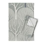 XL / Neutral Gray Green Textured Sacred Trees Scallop