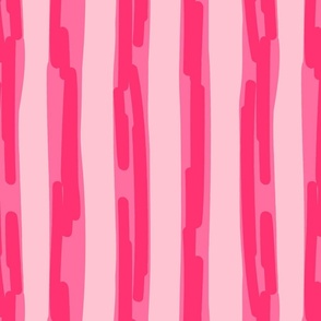 Bubbly candy stripes    - bright pink , light pink and pastel pink        //   Big scale