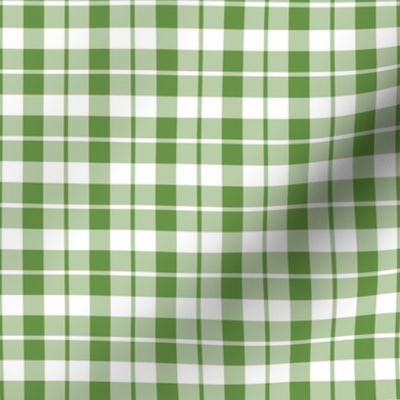 Retro Green and White Plaid pattern