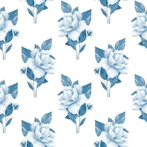 Blue monochrome flowers 24