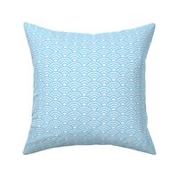 japanese seigaha waves in blue and light blue | small