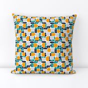 Playful modern abstract composition of soft geometric shapes in a fresh  palette - Small