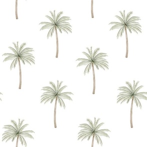 Watercolor Palm Tree-Medium scale