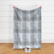 beach large plaid abstract brush stroke watercolor gray light blue white jumbo scale