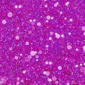 "Hot Pink Lady" Magenta Glitter Baubles -- Solid Magenta Purple, Hot Pink Faux Glitter -- BaubleGlitter bau028 -- Glitter Look, Simulated Glitter, Glitter Sparkles Print -- 25.00in x 60.42in vertical tall repeat -- 150dpi (Full Scale)