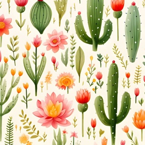 Floral Cactus - large