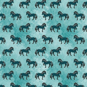 icelandic horse - Toelter - petrol - turquoise-batik